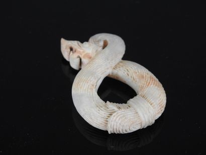 CHINA: White nephrite sculpture of a dragon...