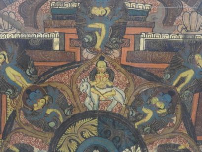 TIBET : Tangka. Détrempe sur toile. 72 x...