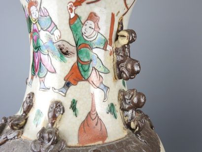 NANKIN: Two baluster-shaped porcelain vases...