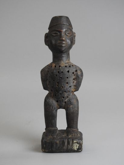 Wooden anthropomorphic statuette, KONGO,...