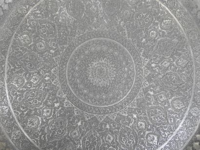 NORTH AFRICA: Two silver-plated copper trays...