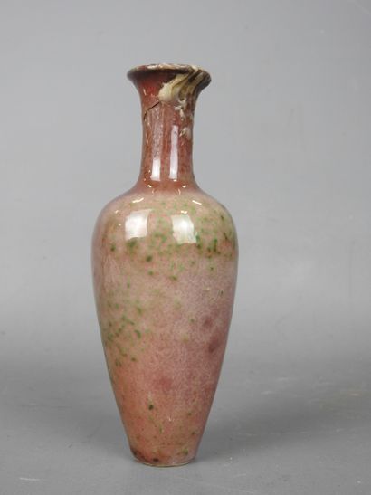CHINA: Porcelain miniature baluster vase....