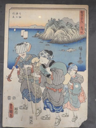 JAPAN - HIROSHIGE I and KUNISADA I (Toyokuni...