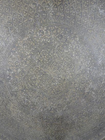 NORTH AFRICA: Two silver-plated copper trays...