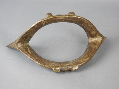 SENOUFO, Ivory Coast: Bronze navissel-shaped...