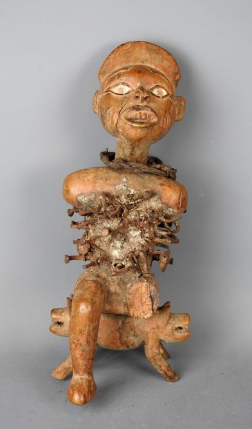 VILI, RD CONGO: Magico-religious statue depicting...