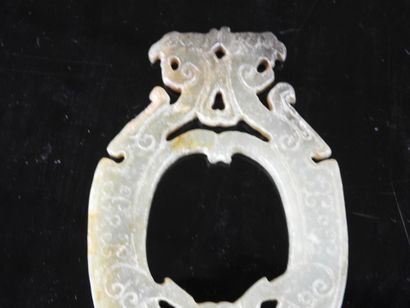 CHINA: Carved jade pendant decorated with...