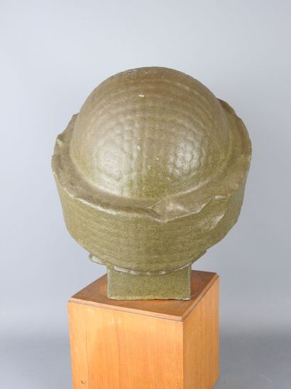 LAGASH: Head of the statue of Gudea dedicated...