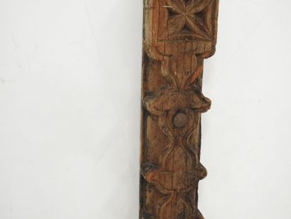 INDIA RAJASTAN: carved wooden architectural...