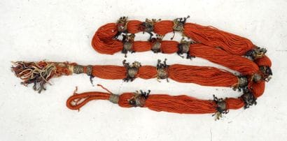 INDE : importante ceinture de moine bouddhique...