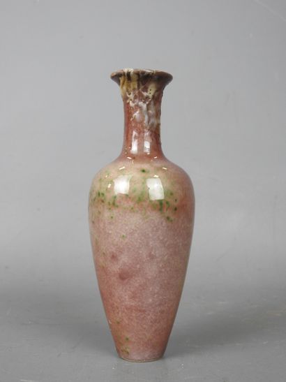 CHINA: Porcelain miniature baluster vase....