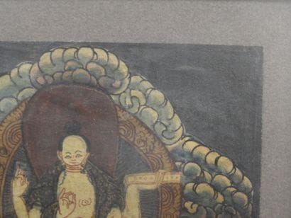 TIBET : Tangka. Détrempe sur toile. 72 x...