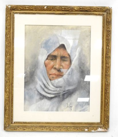 DUBOIS (XXe) : portrait de femme d'Afrique...