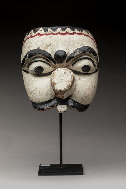JAVA, Indonesia.
Polychrome wood.
Dance mask...