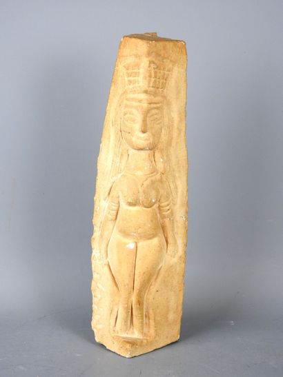 VOTICE STATUE in bas-relief representing...