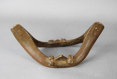 SENOUFO, Ivory Coast: Bronze navissel-shaped...
