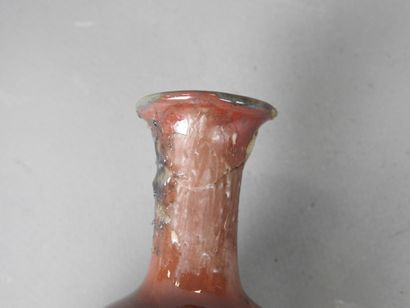 CHINA: Porcelain miniature baluster vase....
