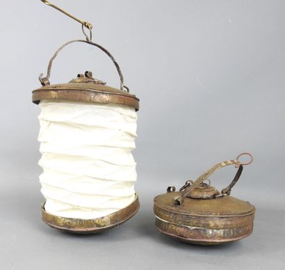 MOYEN ORIENT : Paire de LANTERNES à bougie...