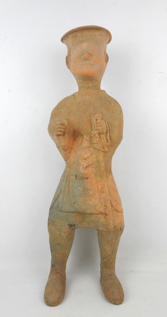 Grande statuette funéraire (mingqi) représentant...