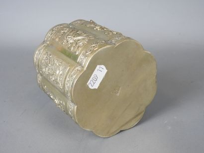 CHINA: Polylobed box in local silver with...