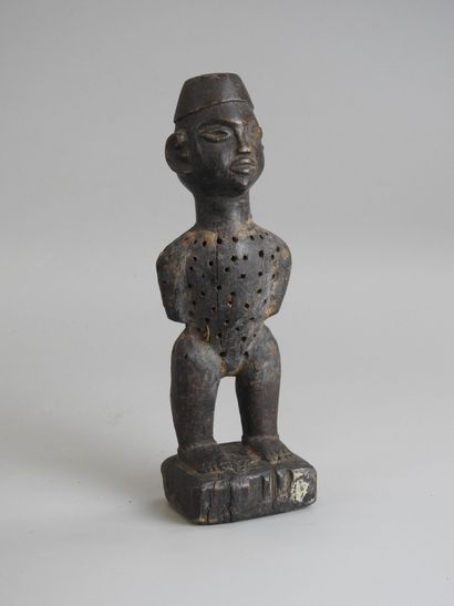 Wooden anthropomorphic statuette, KONGO,...