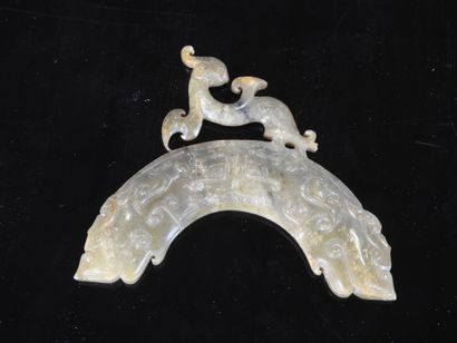 CHINA: Carved jade sculpture of a phoenix...