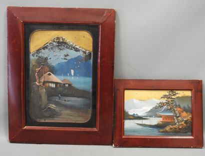 Ecole VIETNAMIENNE du XXème siècle : Paysage...