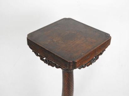 CHINA: Carved wood saddle, the zoomorphic...