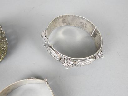 NORTH AFRICA: Three silver-plated bracelets...