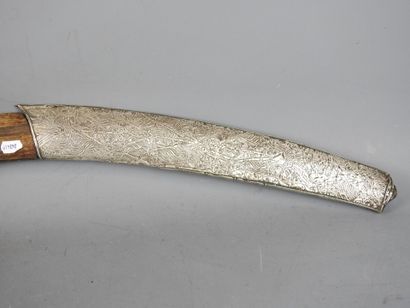 FOURREAU de sabre, âme en bois appliqué en...