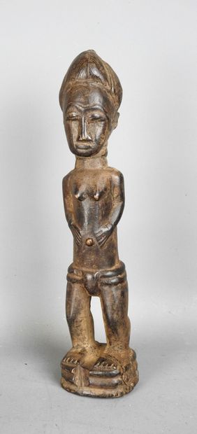 BAOULE, Côte d'Ivoire.
Bois sculpté et scarifié,...