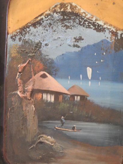 Ecole VIETNAMIENNE du XXème siècle : Paysage...