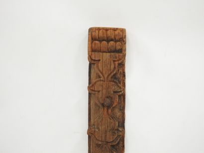 INDIA RAJASTAN: carved wooden architectural...