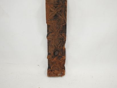 INDIA RAJASTAN: carved wooden architectural...