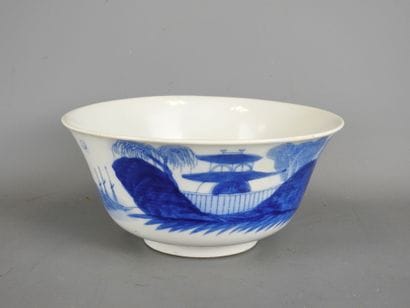 CHINA: White-blue porcelain bowl decorated...