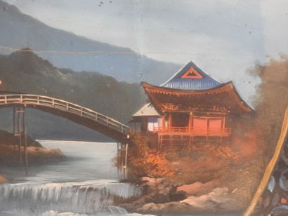 Ecole VIETNAMIENNE du XXème siècle : Paysage...