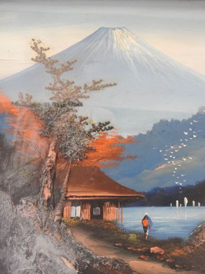 Ecole VIETNAMIENNE du XXème siècle : Paysage...