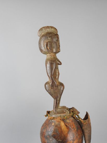 DOGON, Mali: Carved wooden ancestor statue...