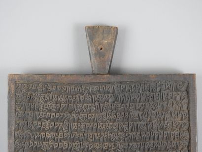 TIBET: Large xylographic plate used to print...