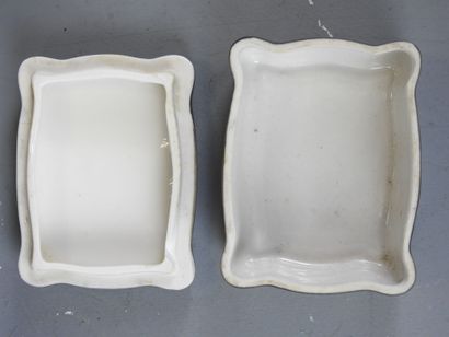 ASIA: Porcelain rectangular covered box with...