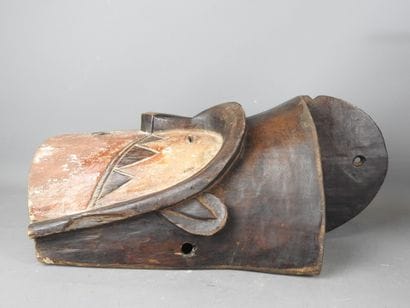 NIGERIA: Wood and pigment mask depicting...