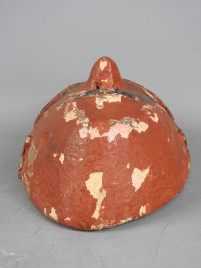 MEXIQUE : Masque visage d'homme, bois polychrome....