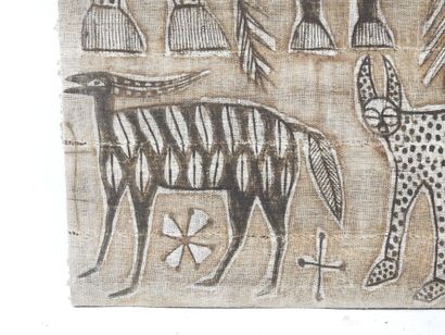 SENOUFO Ivory Coast: Very old Korhogo canvas...