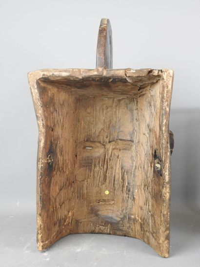 NIGERIA: Wood and pigment mask depicting...