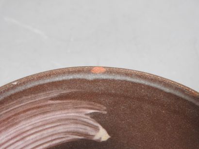 JAPON : Bol à thé Mishima en grès Chawan,...