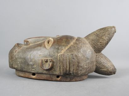 Baule Ivory Coast. Dance mask featuring a...