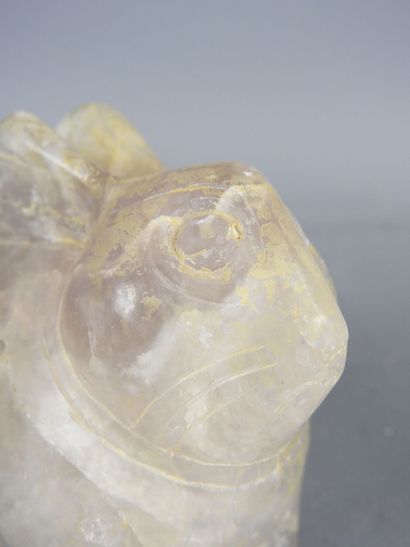 CHINA: Two rabbits in hard stone. H. 7 and...