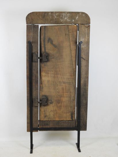 GABON - Fang people: Framed door in dark...