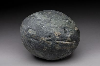 Schist nodule, Saint Denis d'Orques quarry.
Spherical...