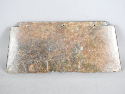 CHINA: Finely carved hardstone axe plate....